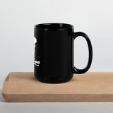 Black Glossy Mug w/Wht Logo